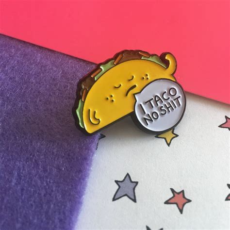 Taco Enamel Pin Taco Pin Taco Lapel Pin Taco Jewellery Etsy