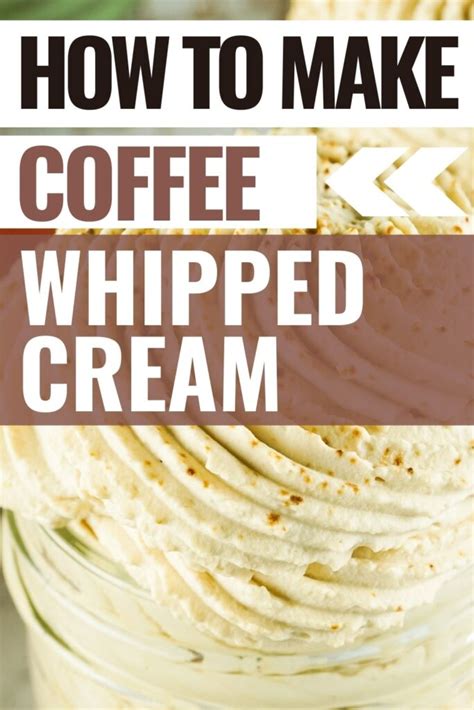 Homemade Coffee Whipped Cream Cook Clean Repeat