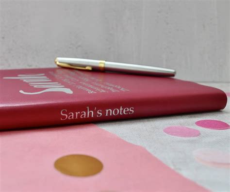 Contemporary Personalised Leather Name Journal By Livi And Belle