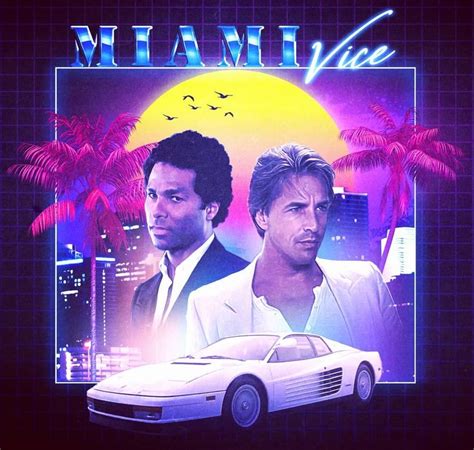 Miami Vice 1984 1989 🌅 80sillustration 80saesthetic Miamivice Philipmichaelthomas