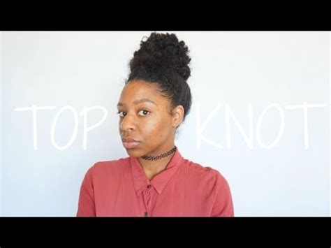 How To Top Knot High Bun On Natural Hair T Keyah B Youtube