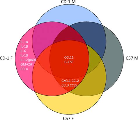 Venn Diagram Of Significant Cytokine Elevations In Brain Following Lps