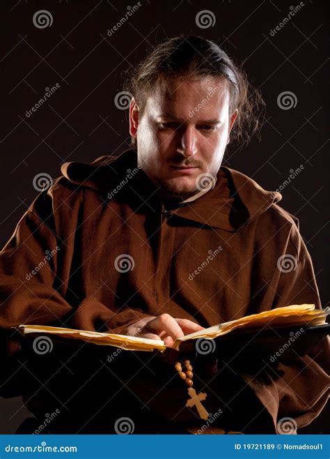 Monk Reading The Bible Stock Image Image Of Costume 19721189