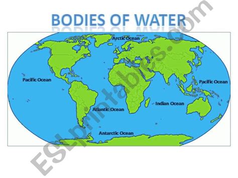 World Map Of Bodies Of Water World Map