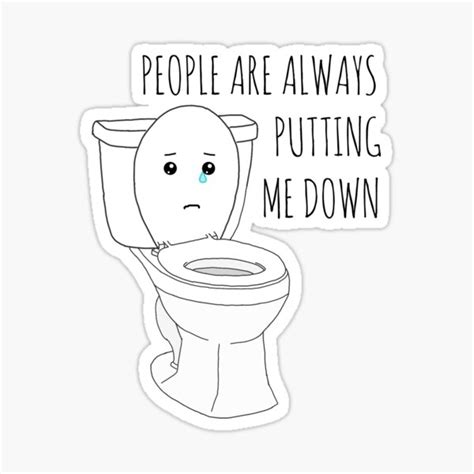 Put The Toilet Seat Down Sticker By Wanungara Redbubble