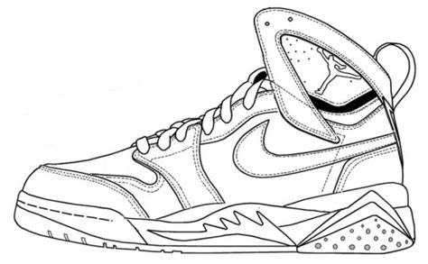 Air jordan shoes coloring sheets. Nike Shoes Coloring and Sketch Drawing Pages - Coloring Pages
