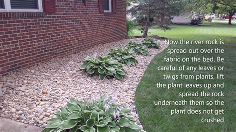 How To Install River Rock As Mulch Youtube