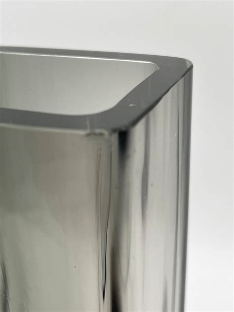 Mcm Smalandshyttan Sweden Josef Schott Smokey Glass Vase Etsy