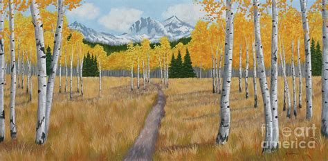 Fall Aspen Meadow Painting By Julie Peterson Fine Art America