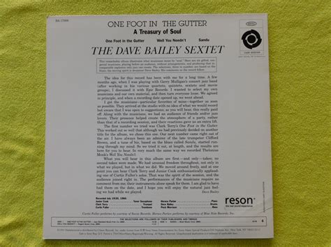 The Dave Bailey Sextet One Foot In The Gutter A Treasury Of Soul Camporesi Records
