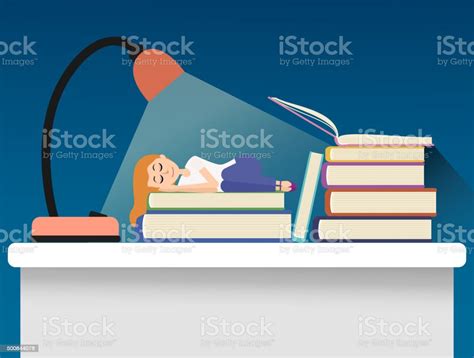 Girl Sleeping On Books Stok Vektör Sanatı And 13 19 Yaş Arası‘nin Daha Fazla Görseli 13 19