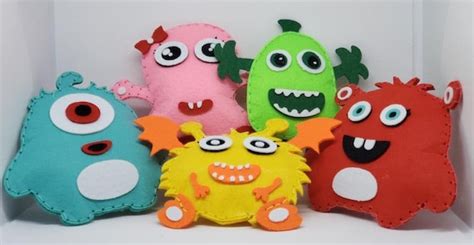 Felt Monsters Kit 5 Cute Little Monsters Sew It Yourself Etsy