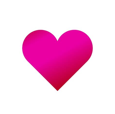 Coeur Rose Isolé Sur Fond Blanc Coeur Rose Saint Valentin | Vecteur Premium