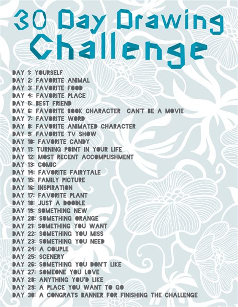 30 Day Drawing Challenge Anyone Game To Try With Me School Of