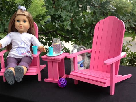 Adirondack Chairs Table For 18 In American Girl Dolls American Girl Furniture American Girl
