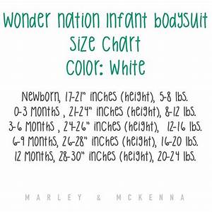 Wonder Nation Size Chart
