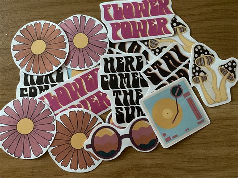 Flower Power Sticker Pack Etsy