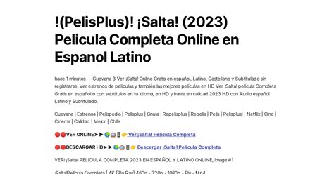 Pelisplus Salta Pelicula Completa Online En Espanol Latino