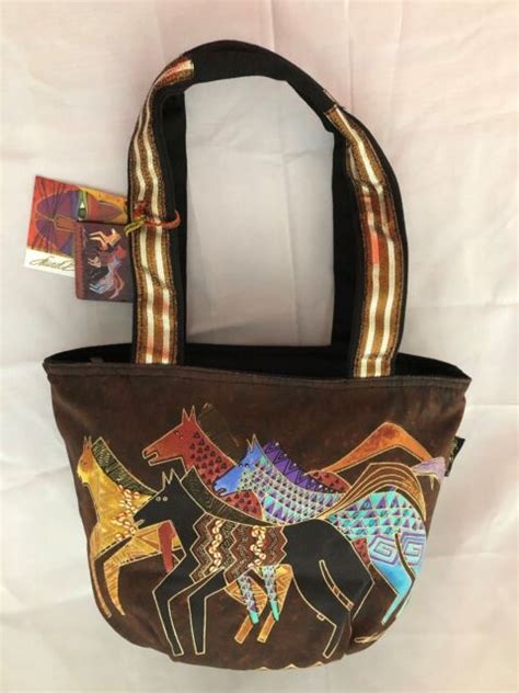 Laurel Burch 6x8x95 Horse Design Handbag Purse W 2 Handles 2 Pockets