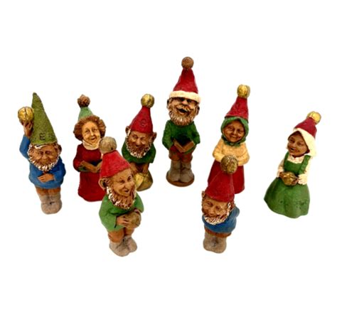 Tom Clark Gnomes Jingle Christmas Figurines Set Of 8 All Signed Mint