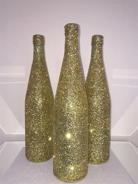 Glitter Wine Bottles Custom Designs Available Etsy Glitter Wine