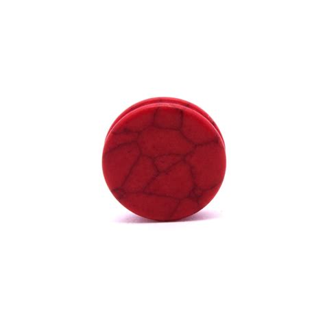 Kit 2 Pedras Frisadas Howlita Vermelha Redonda 15mm Elo7
