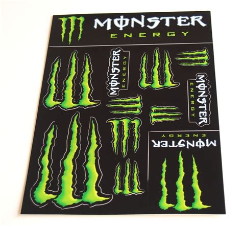 Monster Energy Drinks Logo Sheet Of 12 Stickers Decals Monster Energy