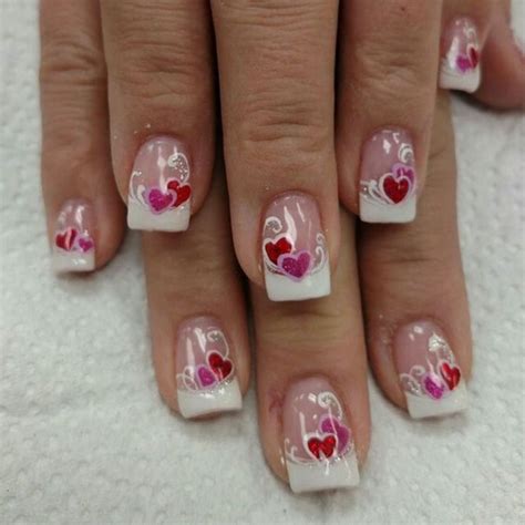 Diy Valentines Nails Pink Nails Gel Nails Acrylic Nails Valentine