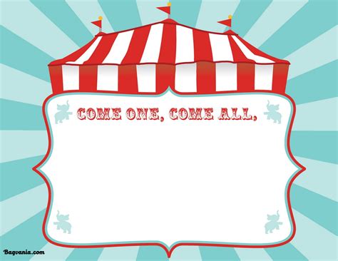 Free Circus Birthday Invitations Printables Printable Templates