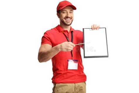 Store Manager Holding An Open Sign Stock Image Image Of Showing Pose