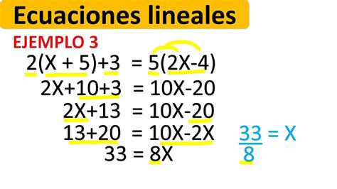 Solucionar Ecuaciones Lineales Ejemplo 4 Youtube