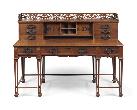 An Arts And Crafts Oak Desk By Holland And Sons Circa 1880 Arts And