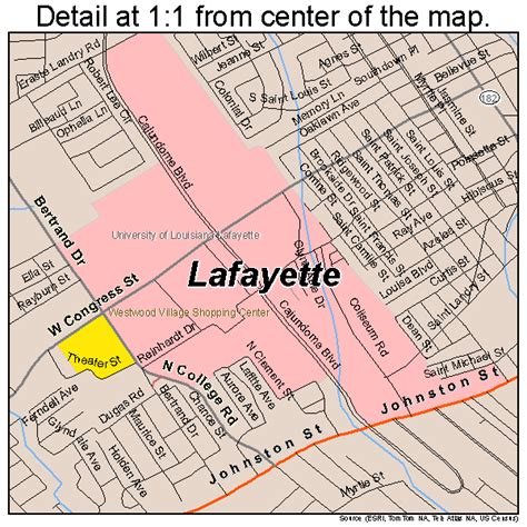 Lafayette Louisiana Street Map 2240735