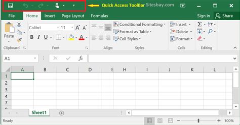 Quick Access Toolbar In Excel Excel Tutorial
