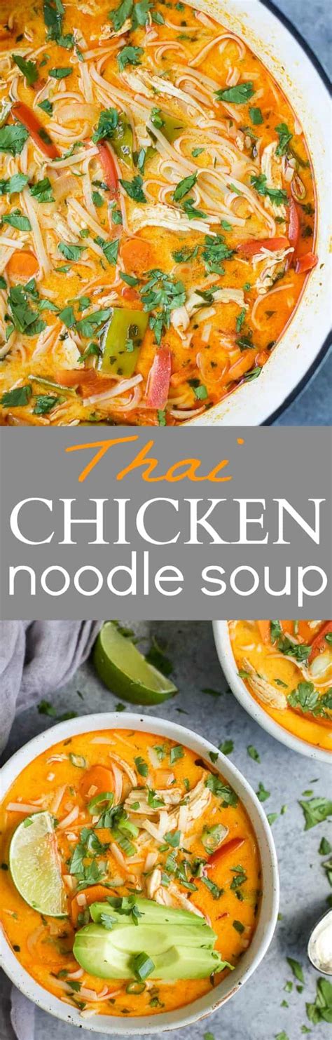 Quick recipes with natural ingredients! Thai Chicken Noodle Soup | Easy Homemade Chicken Soup Recipe