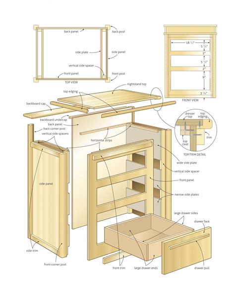 Nightstand With Storage Finewoodworkingprojects Woodworking Projects