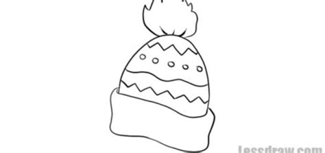 How to Draw a Winter Hat | Lessdraw