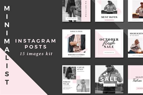 Minimalist Instagram Posts By Graphicscrush On Creativemarket