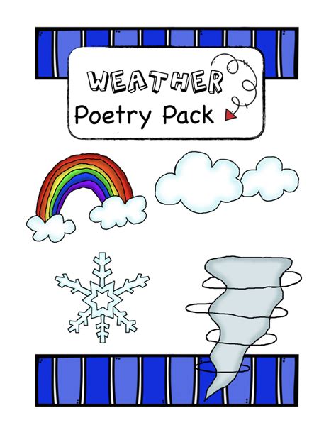 Weather Poetry Pack Weather Poetry Science Lessons Elementary
