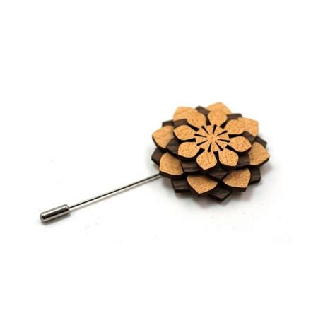 Wooden Lapel Pin Wood Brooch Wedding Lapel Flower Etsy