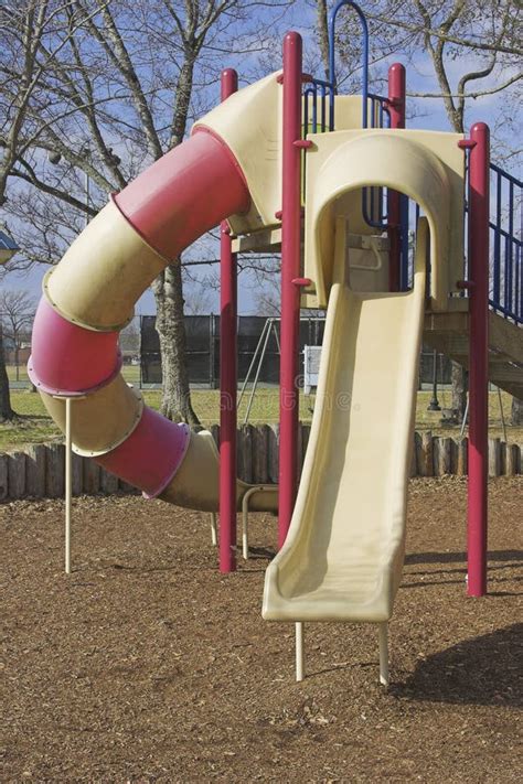 Children S Playground Slide Stock Photo Image Of Learning Strength