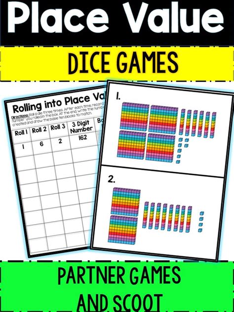 Second Grade Math Games Addition Subtraction Place Value Etsy