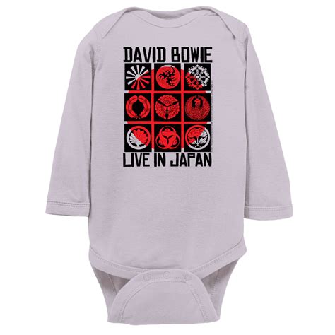David Bowie Long Sleeve Bodysuit Live In Japan Concert Poster David