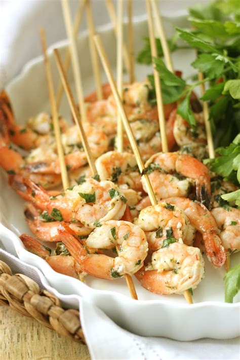Thick, creamy and full of shrimp flavor. Jenny Steffens Hobick: Lemon Basil Grilled Shrimp Skewers | Grilled Summer Appetizer