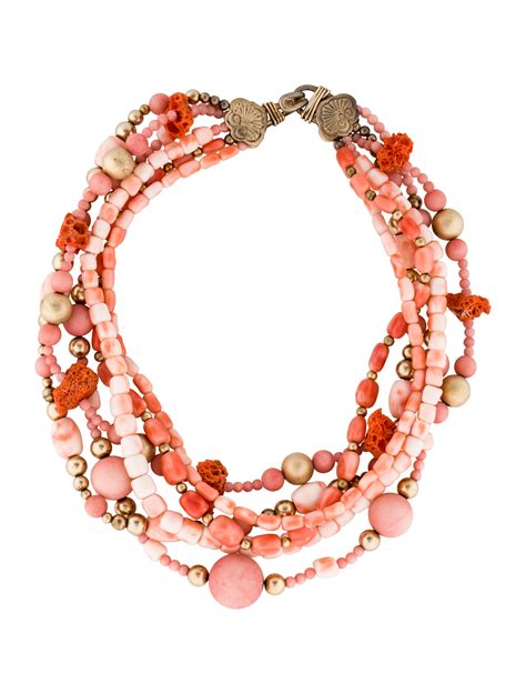 Stephen Dweck Coral Multi Strand Necklace Necklaces Std The
