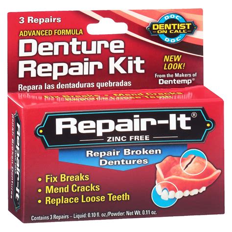 Dentist On Call Repair It Denture Repair Kit Walgreens