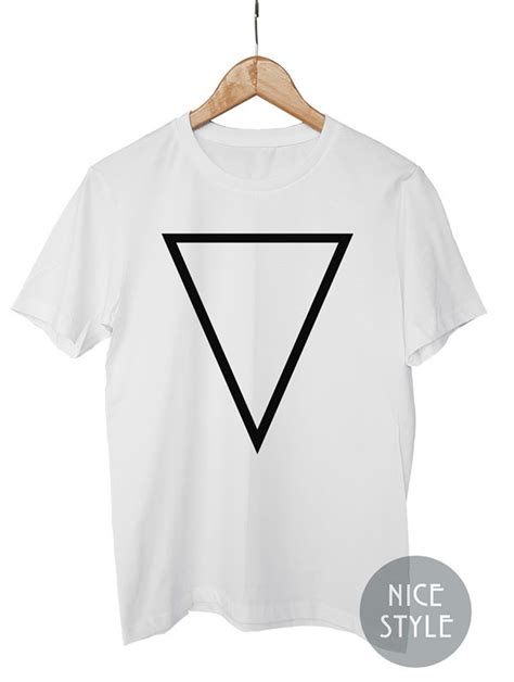 Upside Down Triangle T Shirt Geometric Shirt Triangle Tshirt Etsy