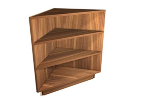 People tend to see them as a cornucopia of storage, but they were actually quite awkward. exposed interior corner shelf base cabinet