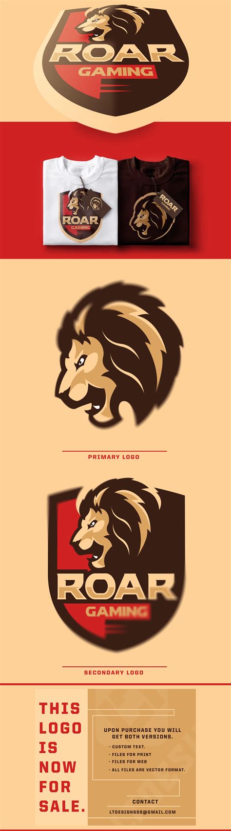 Roar Gaming Project Logo For Sale On Behance