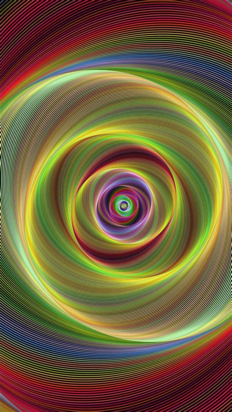 Colorful Spiral Rotation Fractal Lines 4k Hd Trippy Wallpapers Hd